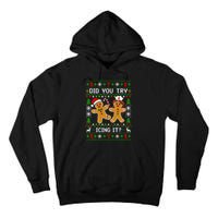 Funny Christmas Gingerbread Man Nurse Did You Try Icing It Tall Hoodie