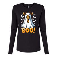 Funny Cute Giraffe Boo Halloween Costume Zoo Lover Womens Cotton Relaxed Long Sleeve T-Shirt