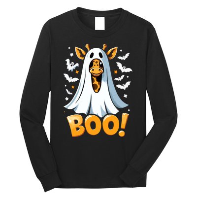 Funny Cute Giraffe Boo Halloween Costume Zoo Lover Long Sleeve Shirt