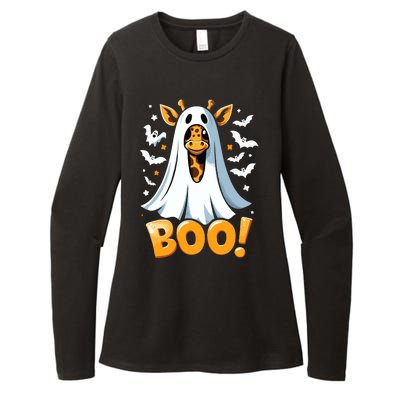 Funny Cute Giraffe Boo Halloween Costume Zoo Lover Womens CVC Long Sleeve Shirt