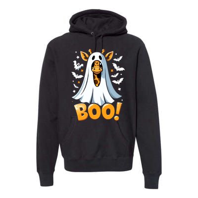 Funny Cute Giraffe Boo Halloween Costume Zoo Lover Premium Hoodie