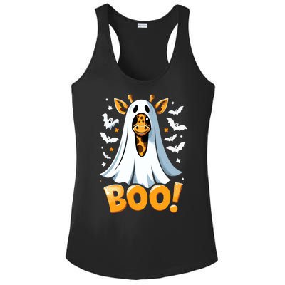 Funny Cute Giraffe Boo Halloween Costume Zoo Lover Ladies PosiCharge Competitor Racerback Tank