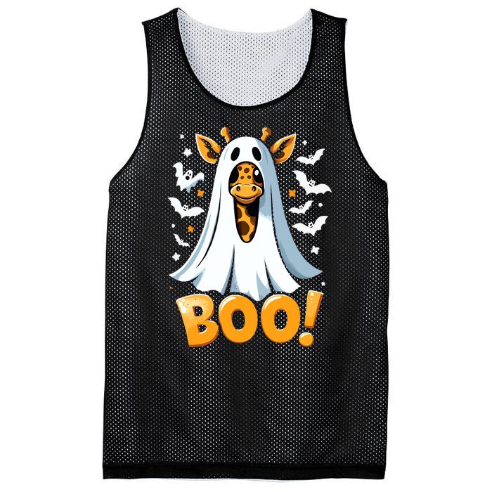 Funny Cute Giraffe Boo Halloween Costume Zoo Lover Mesh Reversible Basketball Jersey Tank