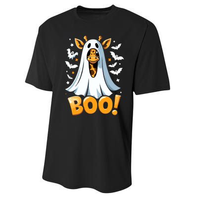 Funny Cute Giraffe Boo Halloween Costume Zoo Lover Performance Sprint T-Shirt