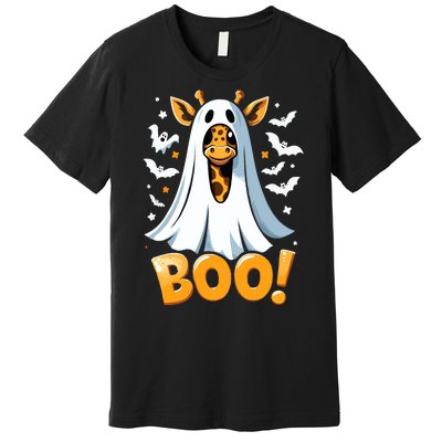 Funny Cute Giraffe Boo Halloween Costume Zoo Lover Premium T-Shirt