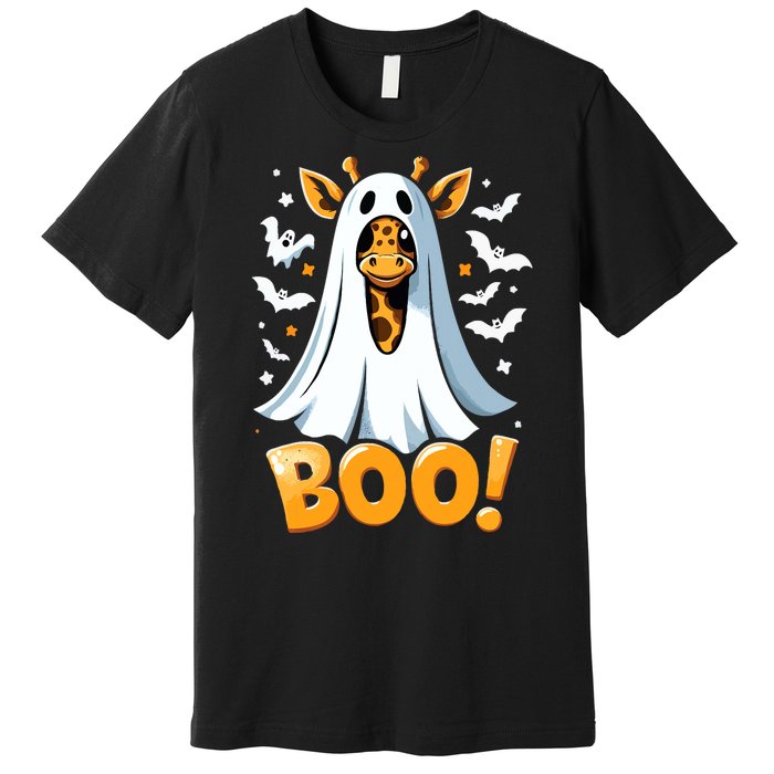 Funny Cute Giraffe Boo Halloween Costume Zoo Lover Premium T-Shirt