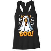 Funny Cute Giraffe Boo Halloween Costume Zoo Lover Women's Racerback Tank