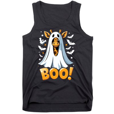 Funny Cute Giraffe Boo Halloween Costume Zoo Lover Tank Top