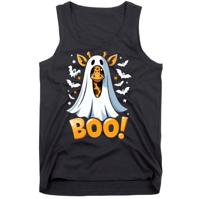 Funny Cute Giraffe Boo Halloween Costume Zoo Lover Tank Top