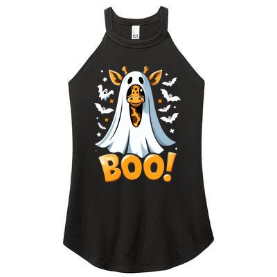 Funny Cute Giraffe Boo Halloween Costume Zoo Lover Women's Perfect Tri Rocker Tank