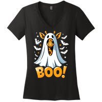 Funny Cute Giraffe Boo Halloween Costume Zoo Lover Women's V-Neck T-Shirt