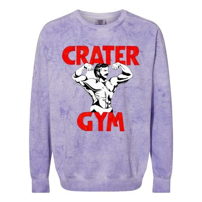 Funny Crater Gym Colorblast Crewneck Sweatshirt