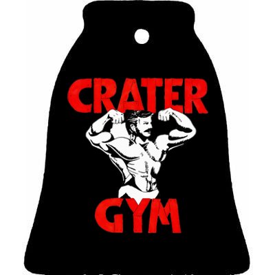 Funny Crater Gym Ceramic Bell Ornament