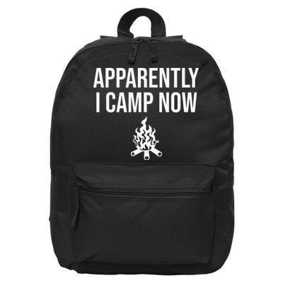 Funny Camping Gifts For Women Or Ns Apparently I Camp Now 16 in Basic Backpack