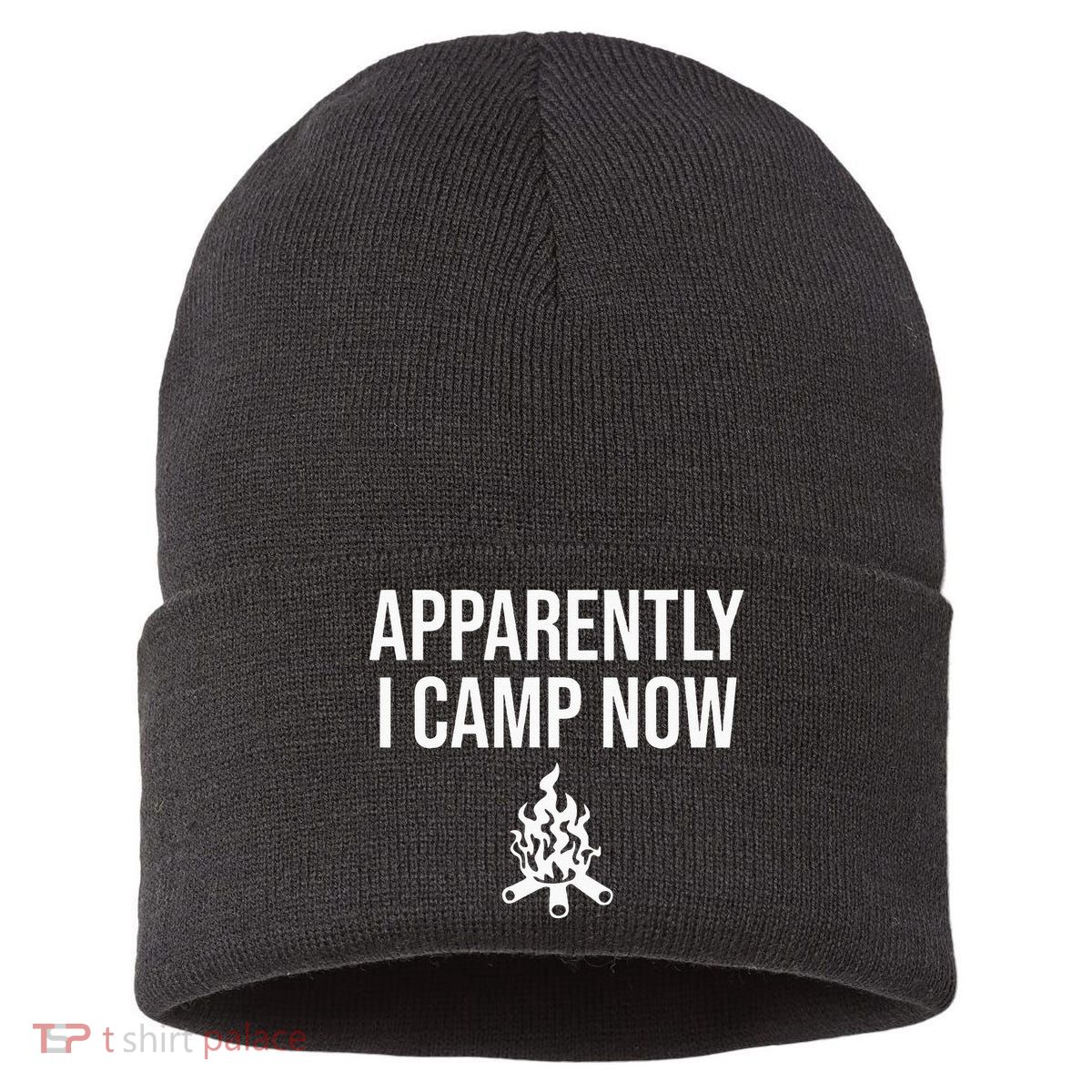 Funny Camping Gifts For Women Or Ns Apparently I Camp Now Sustainable Knit Beanie