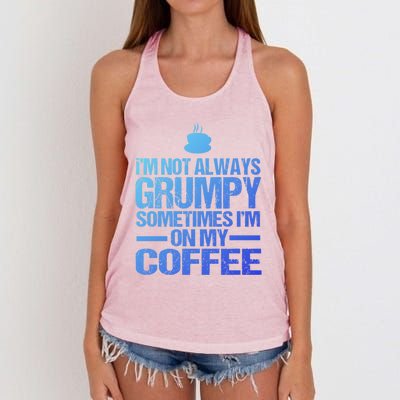 Funny Coffee Grandpa Funny Retired Papa Gift Women's Knotted Racerback Tank