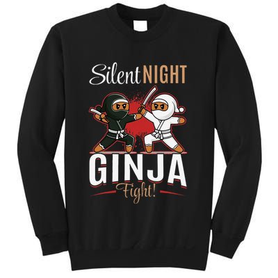 Funny Christmas Gingerbread Silent Night Ginja Fight! Sweatshirt