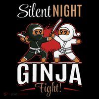 Funny Christmas Gingerbread Silent Night Ginja Fight! Tall T-Shirt