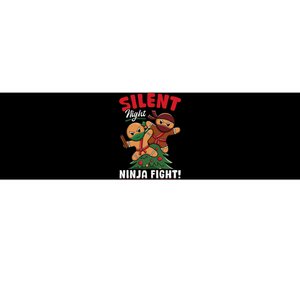 Funny Christmas Gingerbread Silent Night Ninja Fight! Bumper Sticker