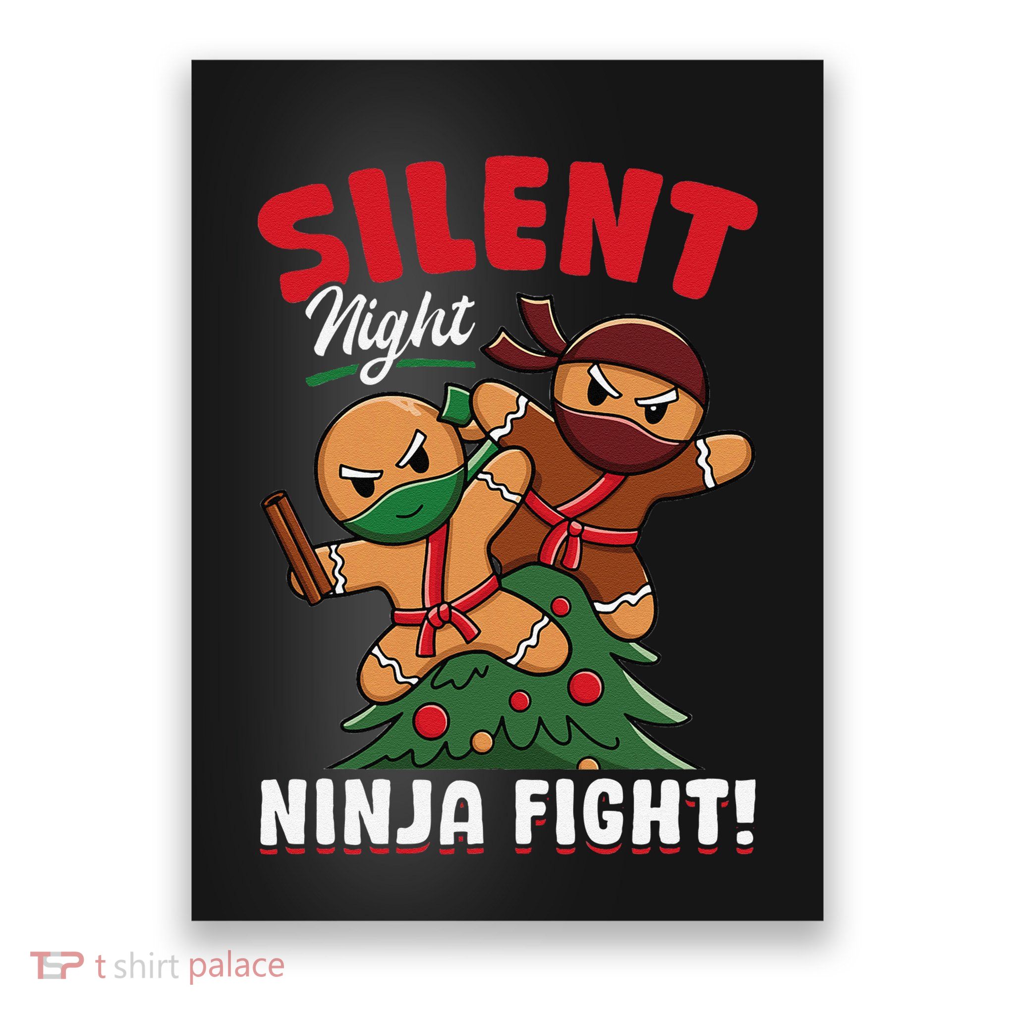 Funny Christmas Gingerbread Silent Night Ninja Fight! Poster