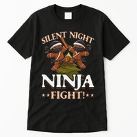 Funny Christmas Gingerbread Silent Night Ninja Fight! Tall T-Shirt