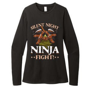 Funny Christmas Gingerbread Silent Night Ninja Fight! Womens CVC Long Sleeve Shirt