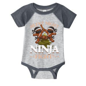 Funny Christmas Gingerbread Silent Night Ninja Fight! Infant Baby Jersey Bodysuit