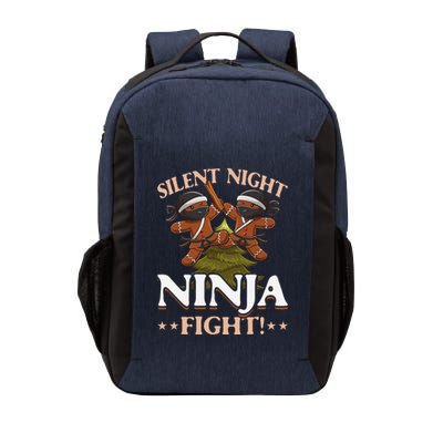 Funny Christmas Gingerbread Silent Night Ninja Fight! Vector Backpack