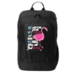 Flamingo Christian Gift Psalm 91 Bible Verse City Backpack