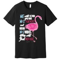 Flamingo Christian Gift Psalm 91 Bible Verse Premium T-Shirt