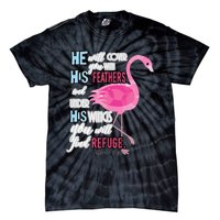 Flamingo Christian Gift Psalm 91 Bible Verse Tie-Dye T-Shirt