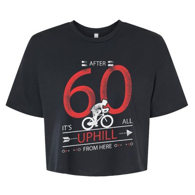 Funny Cyclist Gift  60 years old 60th Birthday Tee Bella+Canvas Jersey Crop Tee