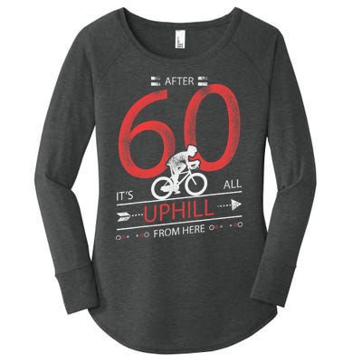 Funny Cyclist Gift  60 years old 60th Birthday Tee Women's Perfect Tri Tunic Long Sleeve Shirt