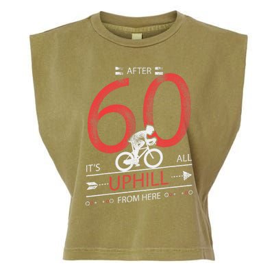 Funny Cyclist Gift  60 years old 60th Birthday Tee Garment-Dyed Women's Muscle Tee