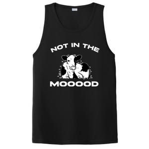 Funny Cow Graphic Design Of Not In The Mood Saying Funny Funny Gift PosiCharge Competitor Tank