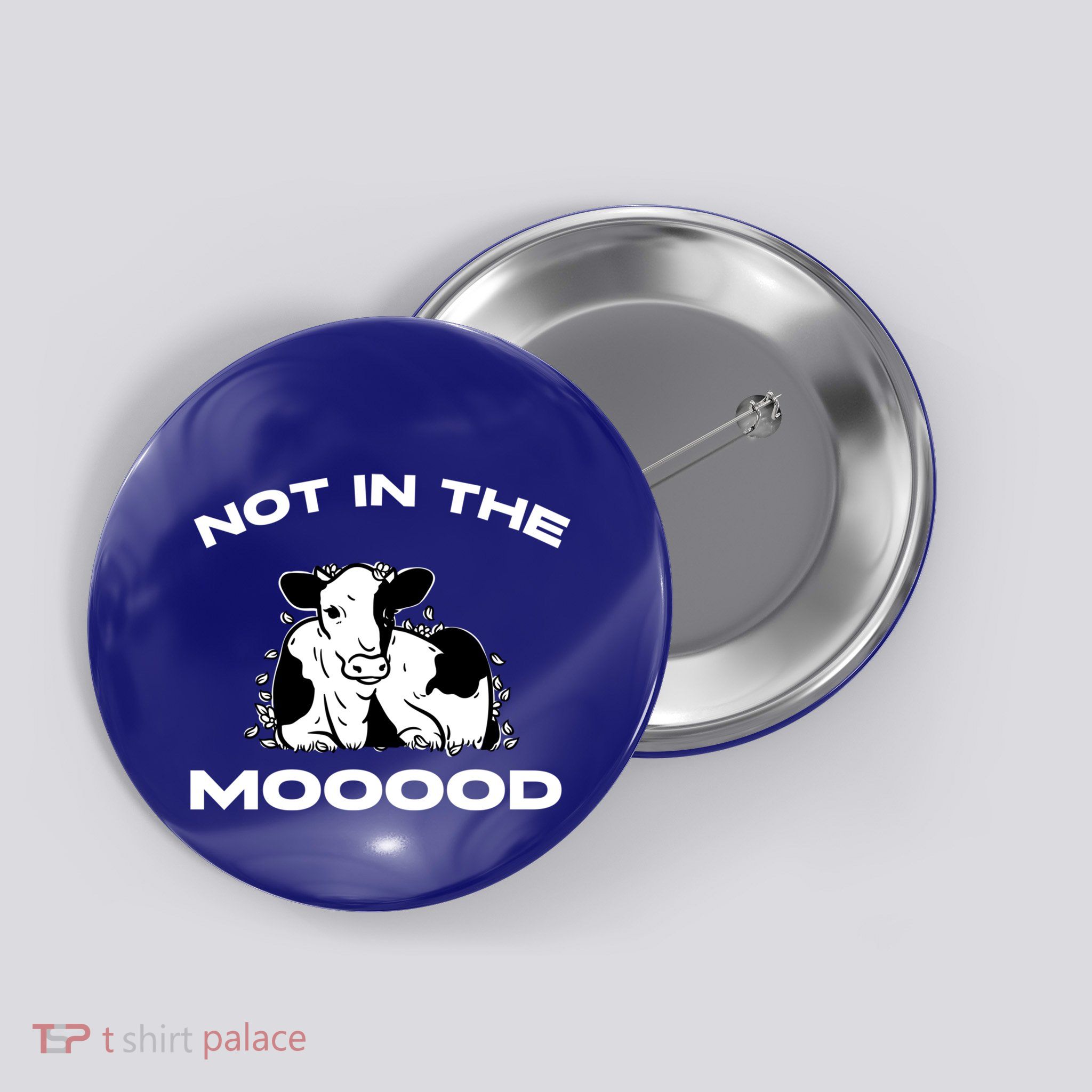 Funny Cow Graphic Design Of Not In The Mood Saying Funny Funny Gift Button
