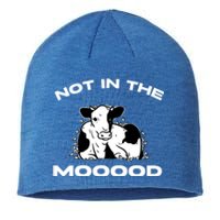 Funny Cow Graphic Design Of Not In The Mood Saying Funny Funny Gift Sustainable Beanie