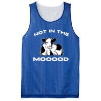 Funny Cow Graphic Design Of Not In The Mood Saying Funny Funny Gift Mesh Reversible Basketball Jersey Tank