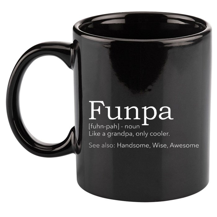 Funpa Cool Grandpa 11oz C Handle Ceramic Mug