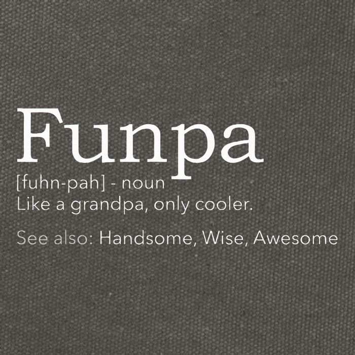 Funpa Cool Grandpa Cotton Canvas Backpack