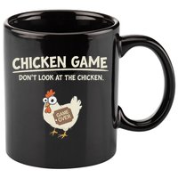 Funny Chicken Game DonT Look Design 11oz C Handle Ceramic Mug