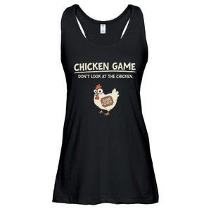 Funny Chicken Game DonT Look Design Ladies Essential Flowy Tank