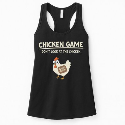 Funny Chicken Game DonT Look Design Womens Tank Top