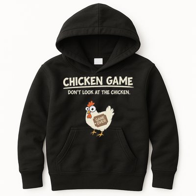Funny Chicken Game DonT Look Design Kids Hoodie