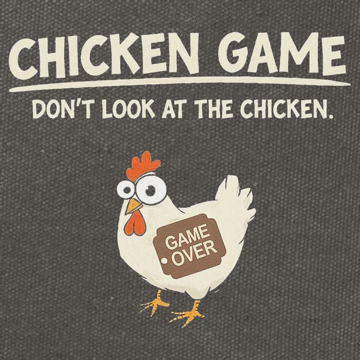 Funny Chicken Game DonT Look Design Cotton Canvas Backpack