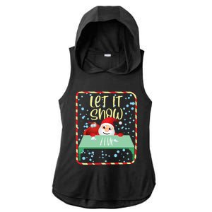 Funny Christmas Gift Cocaine Santa Gift Ladies PosiCharge Tri-Blend Wicking Draft Hoodie Tank