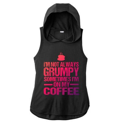 Funny Coffee Grandpa Funny Retired Papa Gift Ladies PosiCharge Tri-Blend Wicking Draft Hoodie Tank