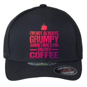 Funny Coffee Grandpa Funny Retired Papa Gift Flexfit Unipanel Trucker Cap