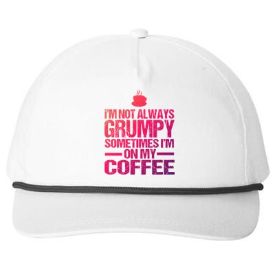 Funny Coffee Grandpa Funny Retired Papa Gift Snapback Five-Panel Rope Hat