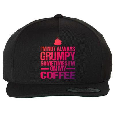 Funny Coffee Grandpa Funny Retired Papa Gift Wool Snapback Cap